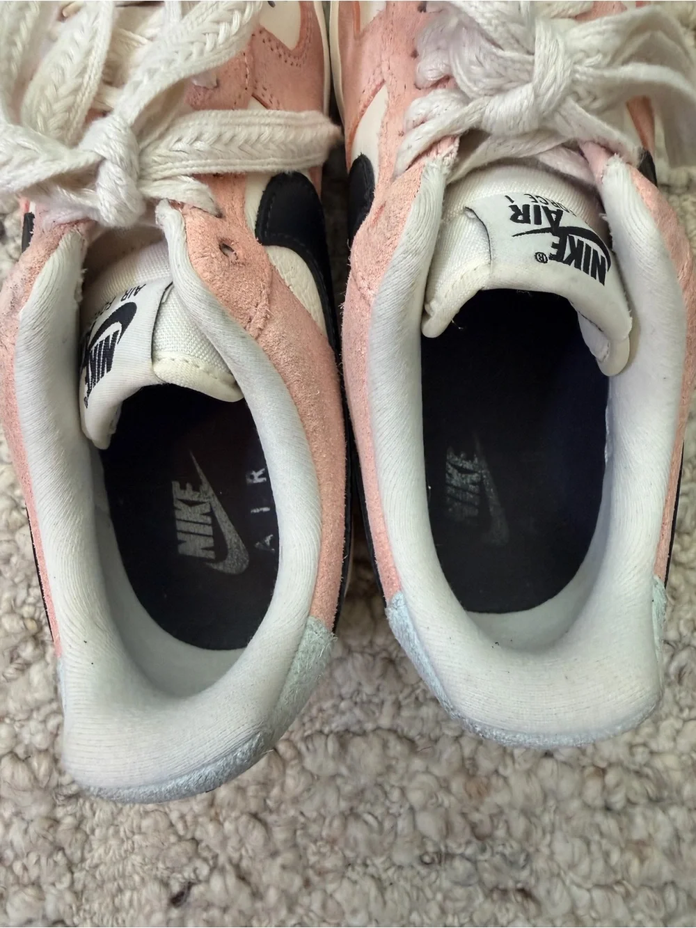 Nike AF1 Sneakers in Pink Suede, White & Black